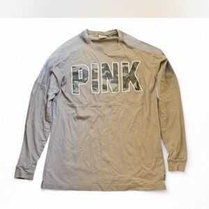 PINK Victoria's Secret Beige Long Sleeve Tee